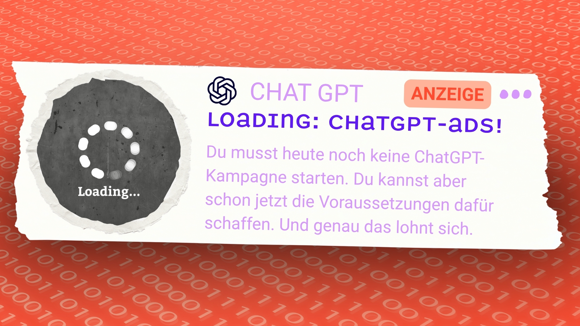 Kreative Darstellung eines Chatgpt-Ad-Feldes im Bezug auf den Blogbeitrag