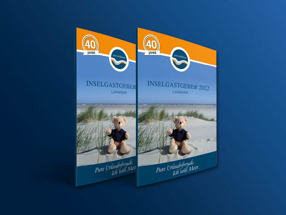 Referenz seewohnen Langeoog Urlaubskatalog und Werbemittel